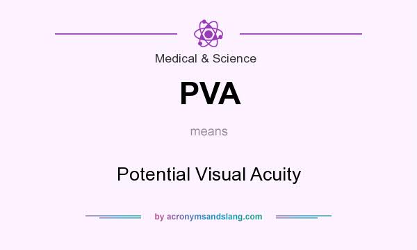 What does PVA mean? It stands for Potential Visual Acuity
