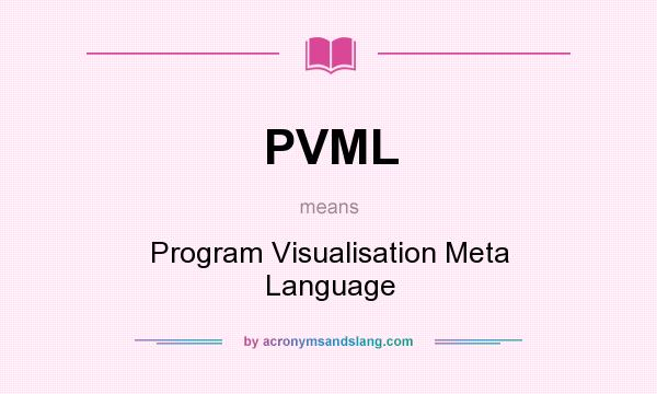 What does PVML mean? It stands for Program Visualisation Meta Language
