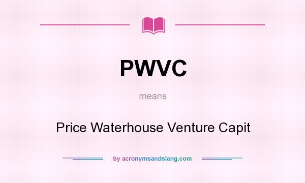 What does PWVC mean? It stands for Price Waterhouse Venture Capit