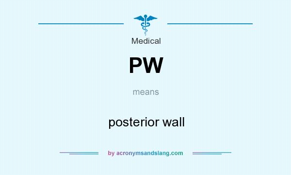 What does PW mean? It stands for posterior wall