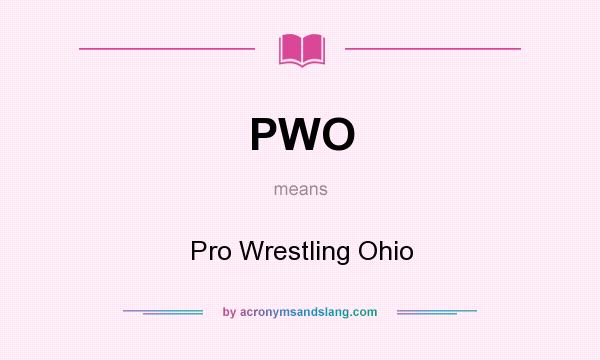 What does PWO mean? It stands for Pro Wrestling Ohio