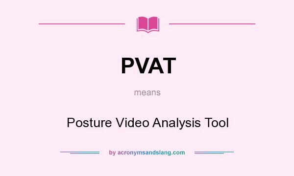 What does PVAT mean? It stands for Posture Video Analysis Tool