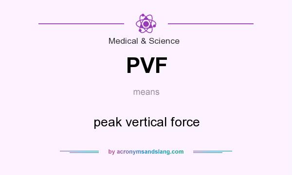 What does PVF mean? It stands for peak vertical force