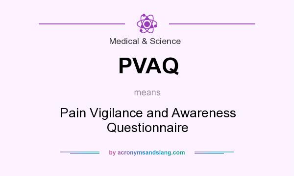 What does PVAQ mean? It stands for Pain Vigilance and Awareness Questionnaire