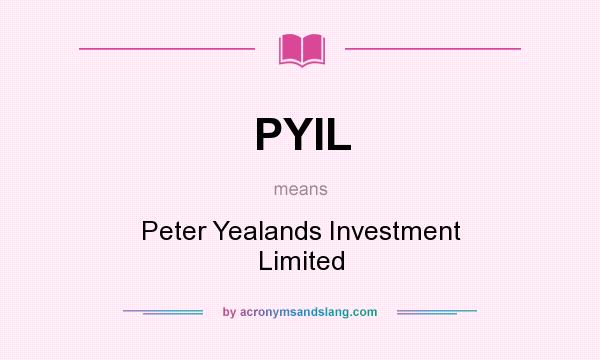 What does PYIL mean? It stands for Peter Yealands Investment Limited