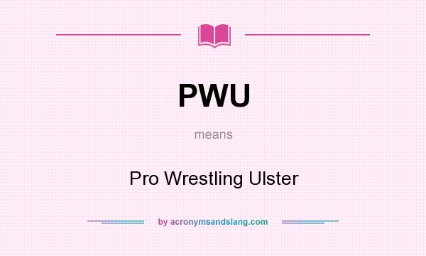 What does PWU mean? It stands for Pro Wrestling Ulster