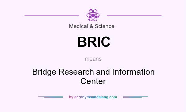 What does BRIC mean? It stands for Bridge Research and Information Center