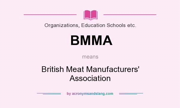 What does BMMA mean? It stands for British Meat Manufacturers` Association