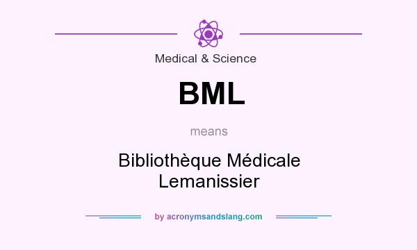What does BML mean? It stands for Bibliothèque Médicale Lemanissier