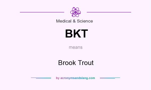 What does BKT mean? It stands for Brook Trout