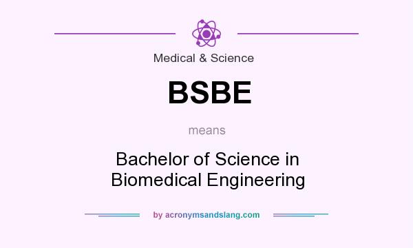 What does BSBE mean? It stands for Bachelor of Science in Biomedical Engineering