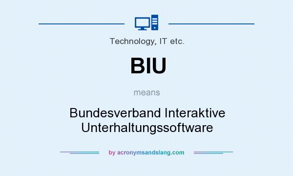 What does BIU mean? It stands for Bundesverband Interaktive Unterhaltungssoftware