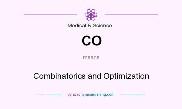 What does CO mean? It stands for Combinatorics and Optimization