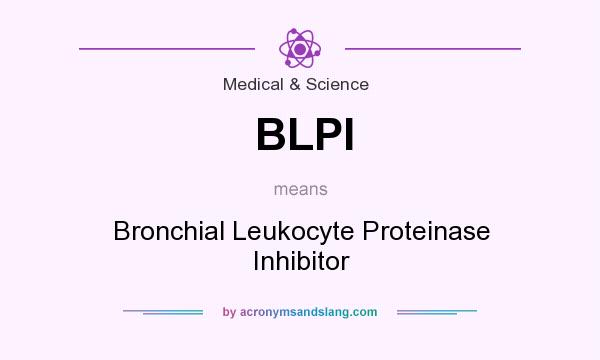 What does BLPI mean? It stands for Bronchial Leukocyte Proteinase Inhibitor