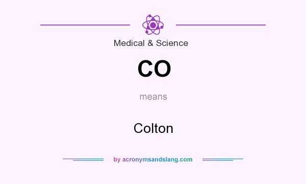 What does CO mean? It stands for Colton