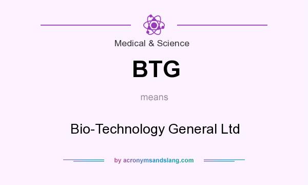 What does BTG mean? It stands for Bio-Technology General Ltd