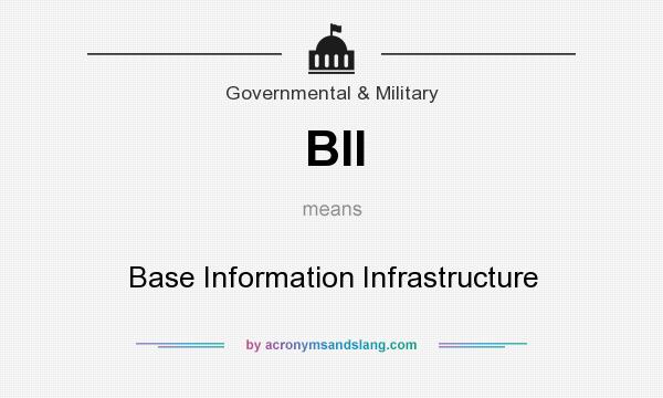 What does BII mean? It stands for Base Information Infrastructure