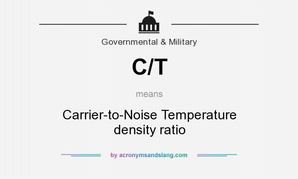What does C/T mean? It stands for Carrier-to-Noise Temperature density ratio