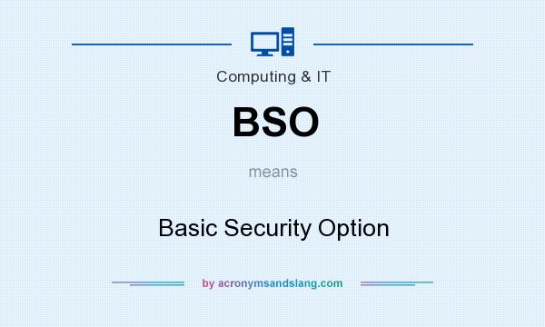 What does BSO mean? It stands for Basic Security Option