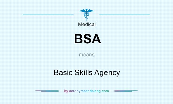 What does BSA mean? It stands for Basic Skills Agency