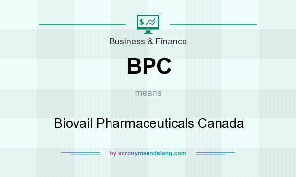 What does BPC mean? It stands for Biovail Pharmaceuticals Canada