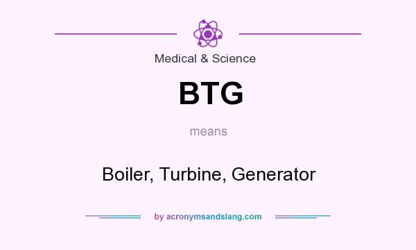 What does BTG mean? It stands for Boiler, Turbine, Generator