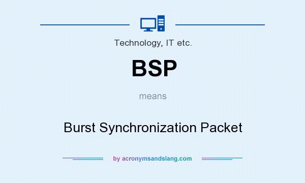 What does BSP mean? It stands for Burst Synchronization Packet