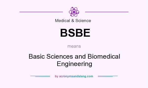 What does BSBE mean? It stands for Basic Sciences and Biomedical Engineering