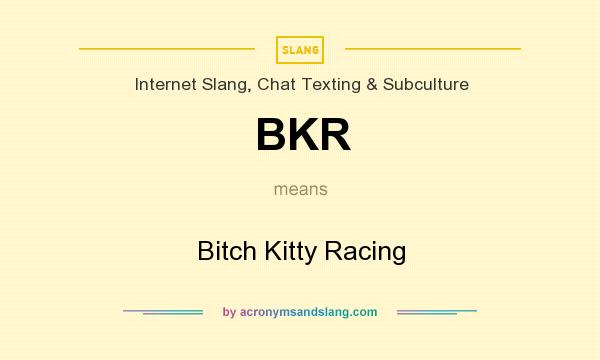 What does BKR mean? It stands for Bitch Kitty Racing