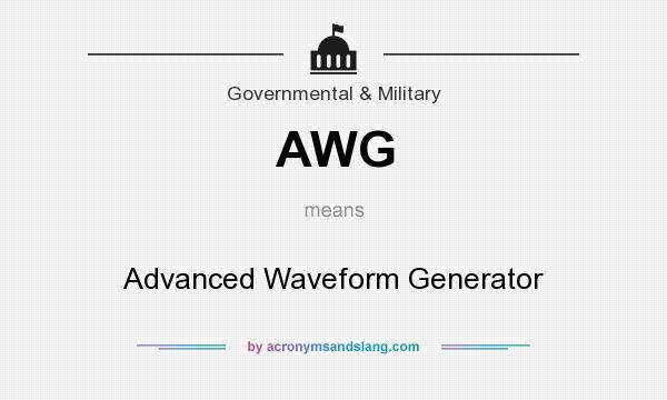 What does AWG mean? It stands for Advanced Waveform Generator