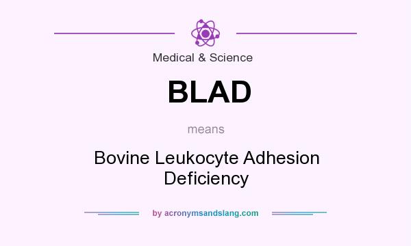 What does BLAD mean? It stands for Bovine Leukocyte Adhesion Deficiency