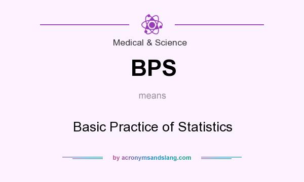 What does BPS mean? It stands for Basic Practice of Statistics