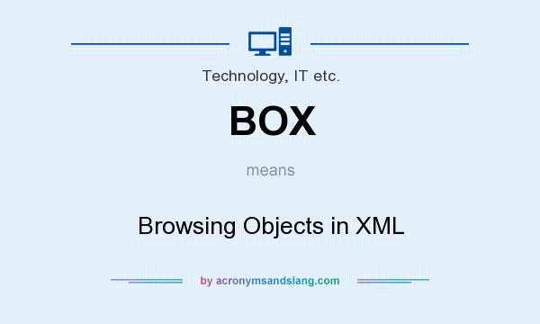 What does BOX mean? It stands for Browsing Objects in XML