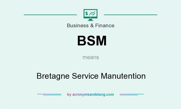 What does BSM mean? It stands for Bretagne Service Manutention