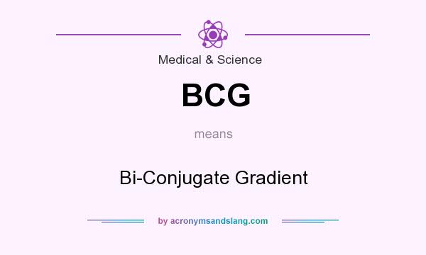 What does BCG mean? It stands for Bi-Conjugate Gradient