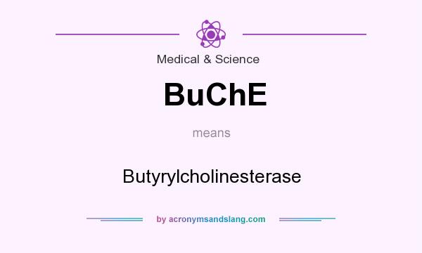 What does BuChE mean? It stands for Butyrylcholinesterase