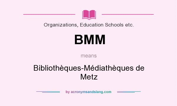 What does BMM mean? It stands for Bibliothèques-Médiathèques de Metz