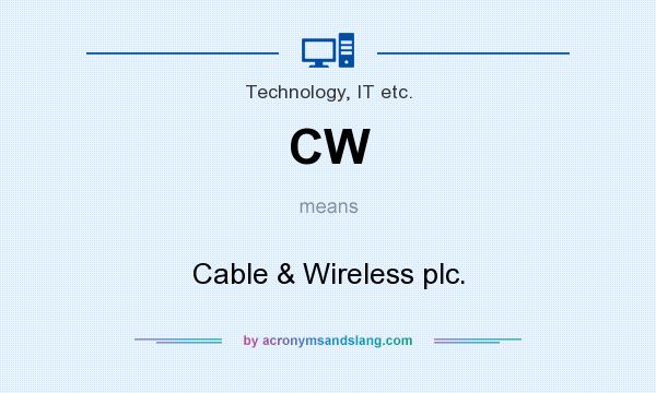 What does CW mean? It stands for Cable & Wireless plc.