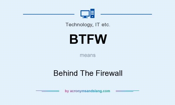 What does BTFW mean? It stands for Behind The Firewall