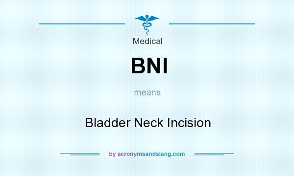 What does BNI mean? It stands for Bladder Neck Incision