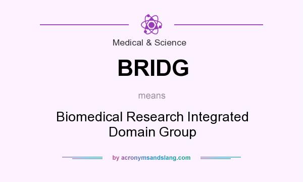 What does BRIDG mean? It stands for Biomedical Research Integrated Domain Group