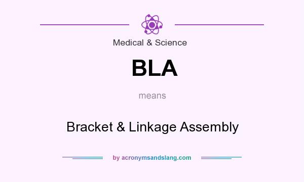 What does BLA mean? It stands for Bracket & Linkage Assembly