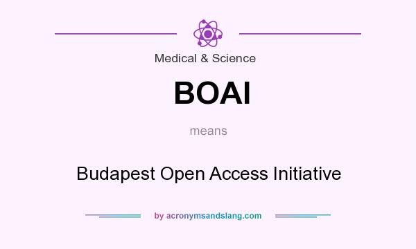 What does BOAI mean? It stands for Budapest Open Access Initiative