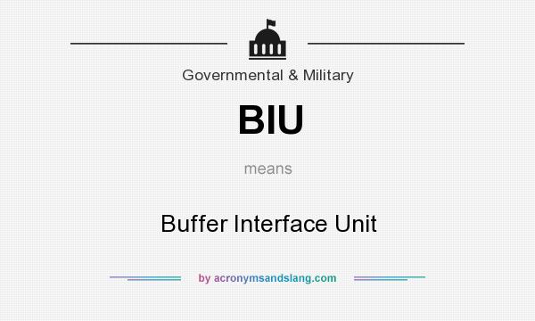 What does BIU mean? It stands for Buffer Interface Unit