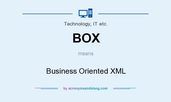 What does BOX mean? It stands for Business Oriented XML