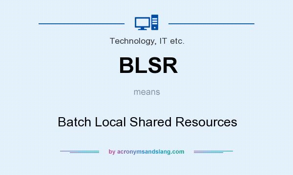 What does BLSR mean? It stands for Batch Local Shared Resources