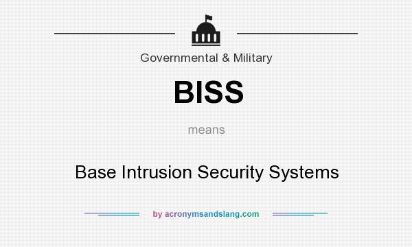 What does BISS mean? It stands for Base Intrusion Security Systems