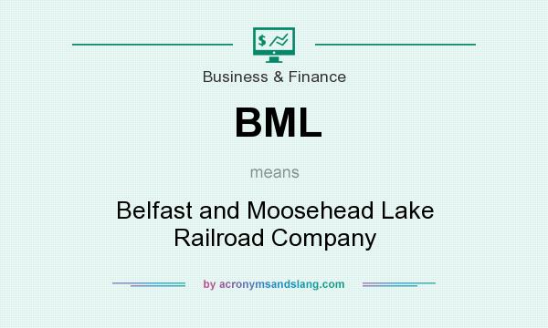 What does BML mean? It stands for Belfast and Moosehead Lake Railroad Company