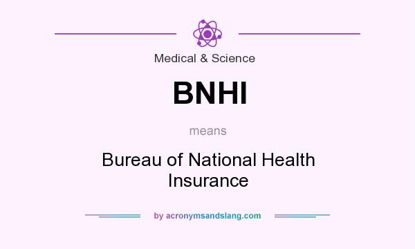 What does BNHI mean? It stands for Bureau of National Health Insurance