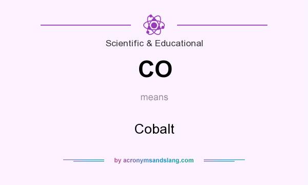 What does CO mean? It stands for Cobalt